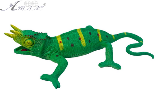 Іграшка Силіконова тягнучка Ящірка Велика зелена з жовтими рогами 06753 фото 2 Іграшка Силіконова тягнучка Ящірка Велика зелена з жовтими рогами 06753 фото 2