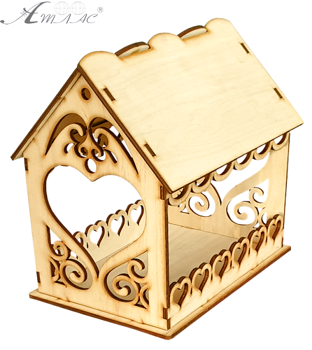 Годівничка фарбована № 4/1 морилка під лаком 22 х 16 х 20.5 см AS-4281, F-0238