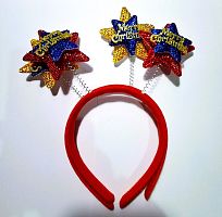 Обруч Новорічний Зірки Merry Christmas  02646