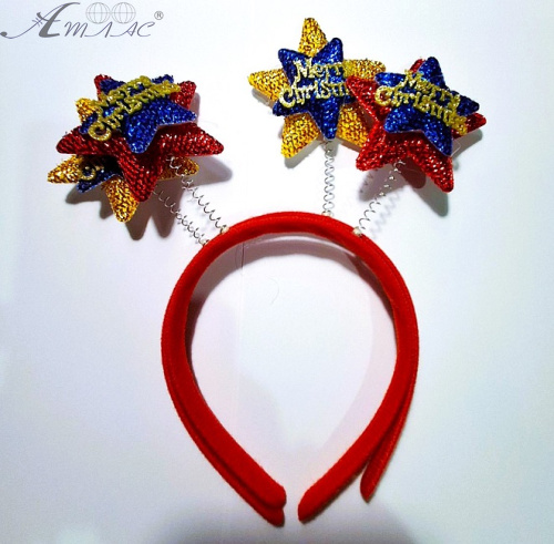 Обруч Новорічний Зірки Merry Christmas  02646