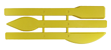 Стеки для пластилина набор 3 шт Желтые спаянные 125мм  AS-0091