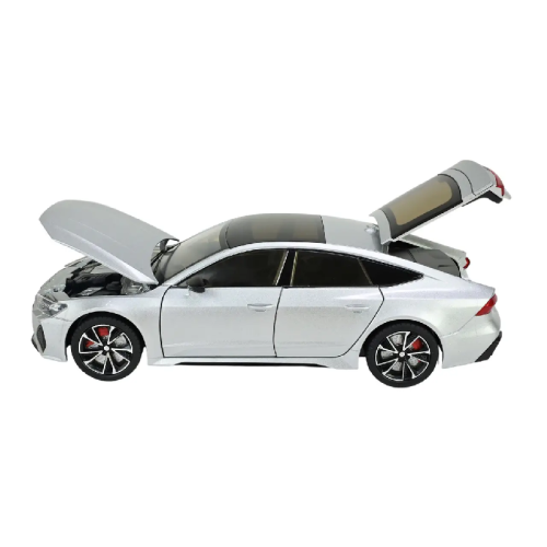 Машинка Автопром Audi RS7 Sportback серебристая металл свет звук 20см  AP7754 фото 3