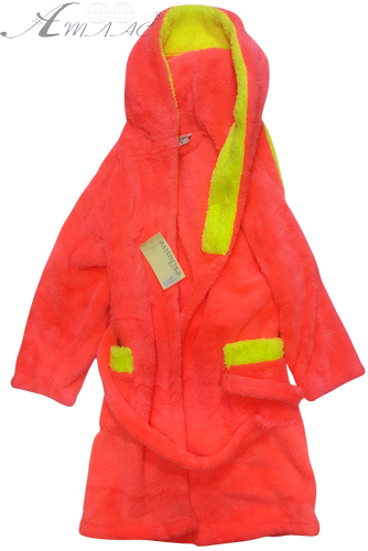 Халат для девочки махровый розовый, р.10 с тапками, Selim 12548 Халат для девочки махровый розовый, р.10 с тапками, Selim 12548