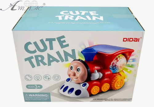 Іграшка Паровозик Томас Червоний з диско кулею світло, звук у коробці  09825 фото 2