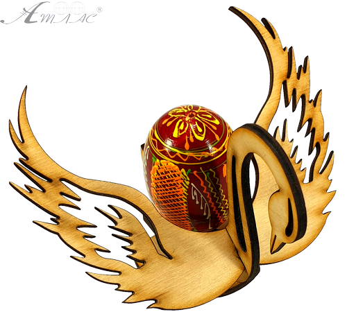 Сувенір "Великодня підставка Лебідь" на 1 яйце 12 х 14 х 10 см AS-4222 фото 3