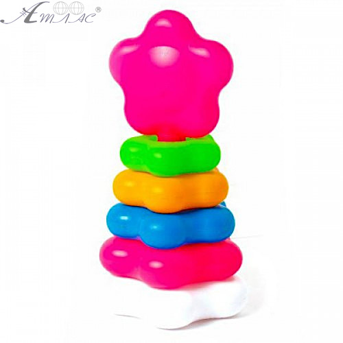 Іграшка Пластикова Піраміда Ромашка 1 Bamsic 10 х 20 см  019/4