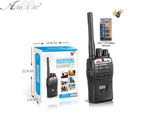 Игрушка Рация Interphone на батарейках 2 шт. черные 100786477 Игрушка Рация Interphone на батарейках 2 шт. черные 100786477