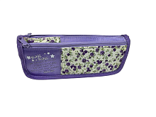 Пенал шкільний косметичка 2 відділення в квіточках  J-8261