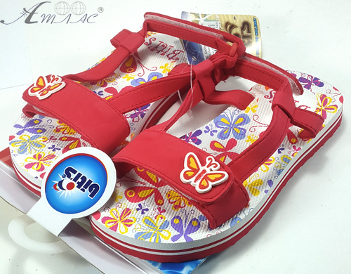 Босоножки Bitis резиновые с липучкой р. 27 пляжные, с бабочкой 11400 Босоножки Bitis резиновые с липучкой р. 27 пляжные, с бабочкой 11400