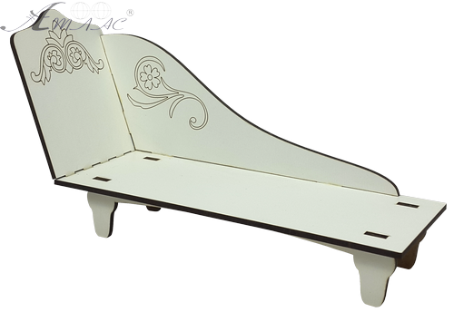 Мебель для кукол ростом 30 см - Кушетка из МДФ AS-6035 Мебель для кукол ростом 30 см - Кушетка из МДФ AS-6035