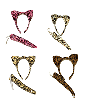 Іграшки Обруч Вушки Леопарда з хвостом 4 кольори 10720