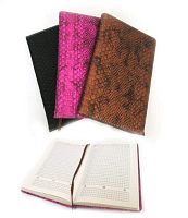 Щоденник недатований А5 JO шкіряний, мікс змія 0506