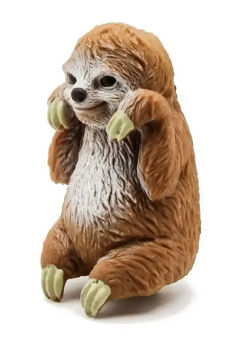 Игрушка Силиконовая тянучка Ленивец коричневый 8см  11097