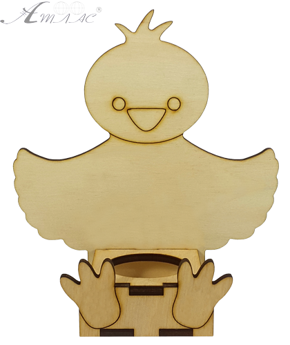 Сувенір "Великодня підставка Курча з лапками" на 1 яйце 13 х 14 см AS-4225