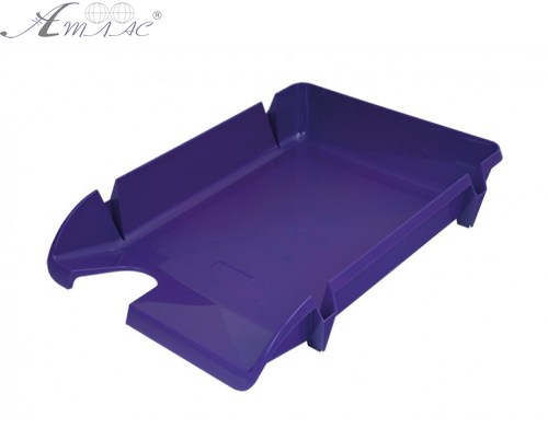 Лоток пластиковый для бумаг горизонтальный "Компакт" сиреневый 80608 Лоток пластиковый для бумаг горизонтальный "Компакт" сиреневый 80608