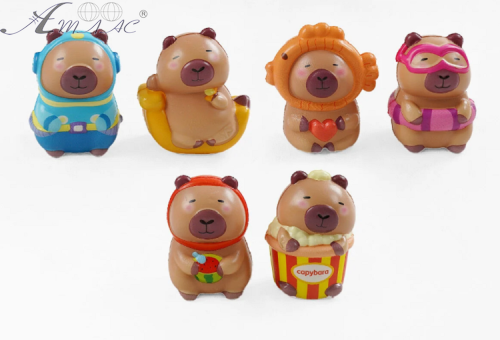 Іграшка антистрес Сквіш Капібара у костюмі 10 см мікс  С70627 фото 2