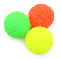 Игрушка Мячик 7,5 см  присыпка светится  17359