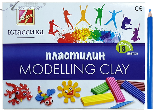 Пластилін Луч "Класика" 18 кольорів 360 гр 20С 1330-08 Пластилін Луч "Класика" 18 кольорів 360 гр 20С 1330-08