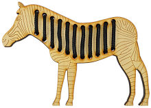 Іграшка розвиваюча Шнурівка Зебра 19 х 13,5 см, з кольоровим шнурком 1,2 м AS-7133