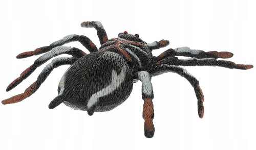 Игрушка силиконовая антистресс Паук черный в серую полоску 13см  02574 фото 2