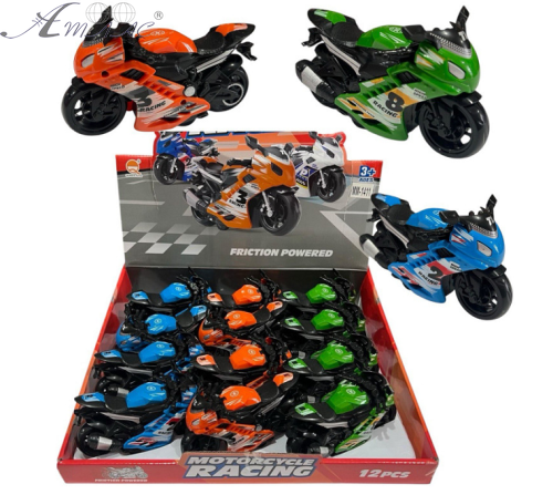 Игрушка Мотоцикл Спорт инерционный 14 см 888-9 фото 2