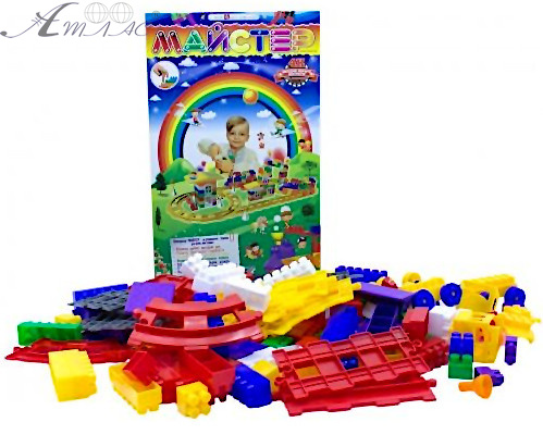 Іграшка Пластикова Конструктор Майстер-4К залізна дорога 150 деталей  5211