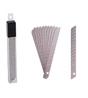 Лезвия для ножа 9 мм Topy 10 шт в пластиковом боксе  02638