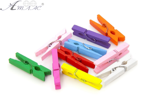 Прищіпки Декоративні Кольорові дерев'яні 1шт 3,5 см  11766